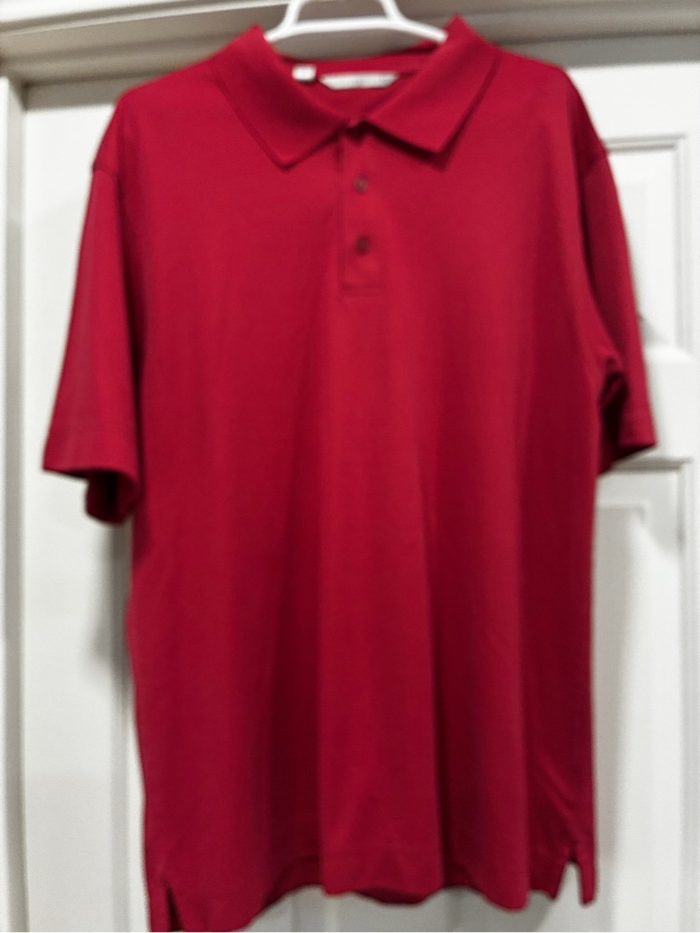 Cutter & Buck Men's Short-Sleeve Polo in Rich Red — Classic Collared Shirt